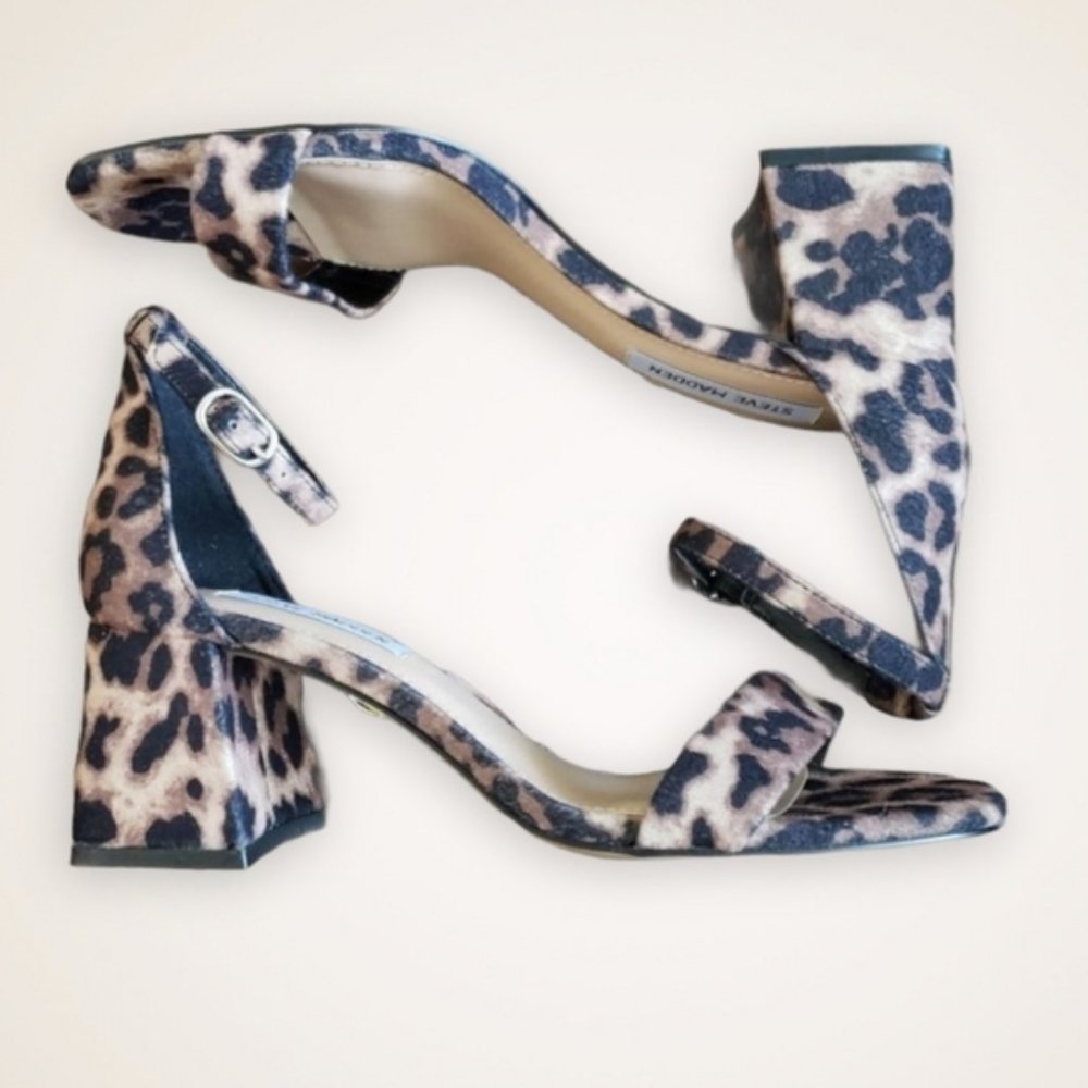 Steve Madden Block Heel Leopard Sandals